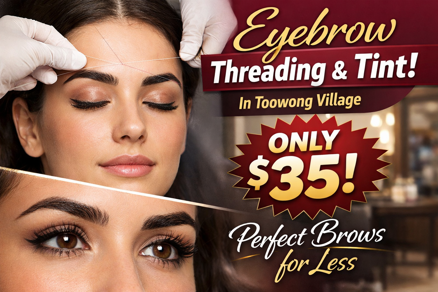 Eyebrow Threading and Tint in Toowong Village Only $35