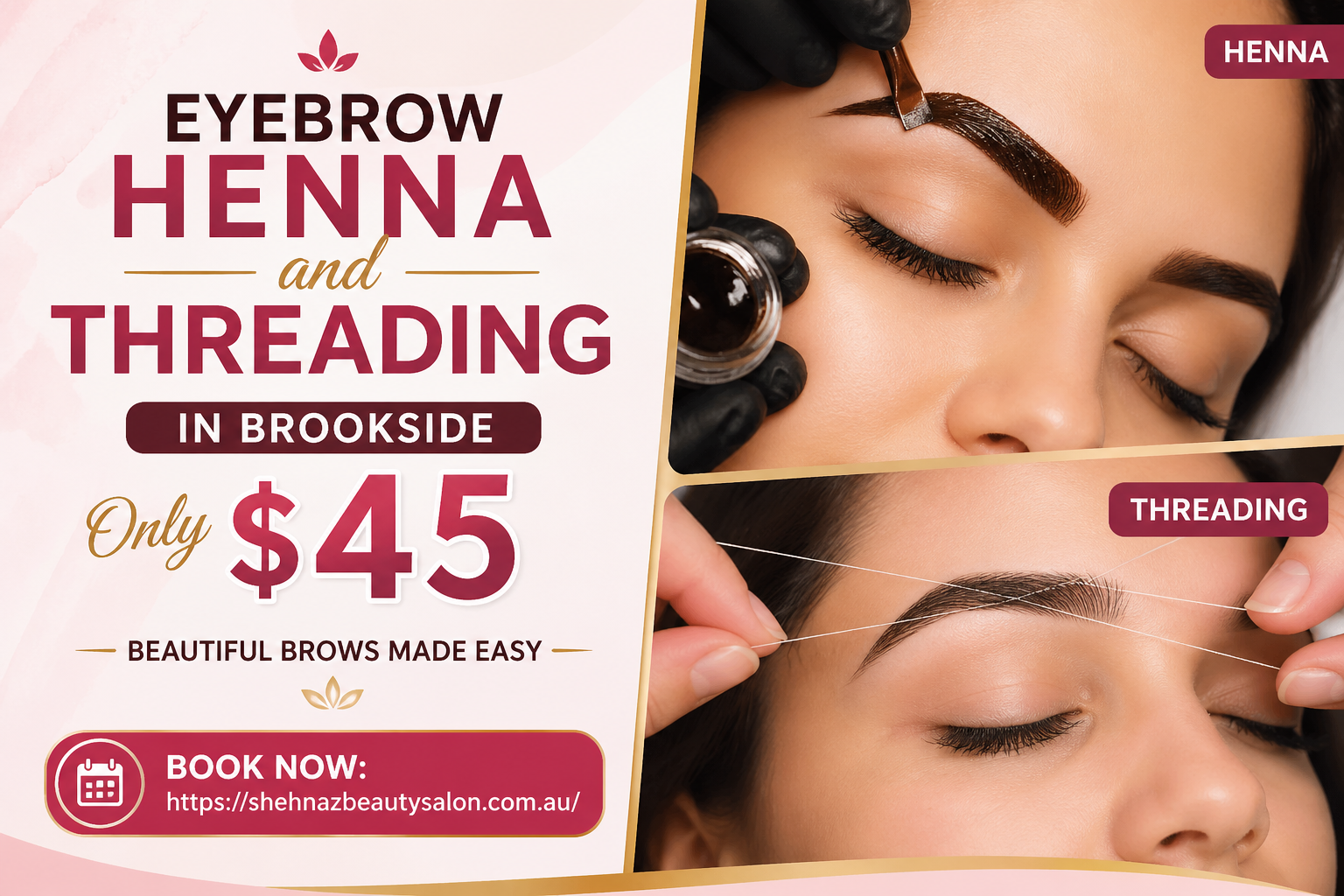 Eyebrow Henna and Threading in Brookside