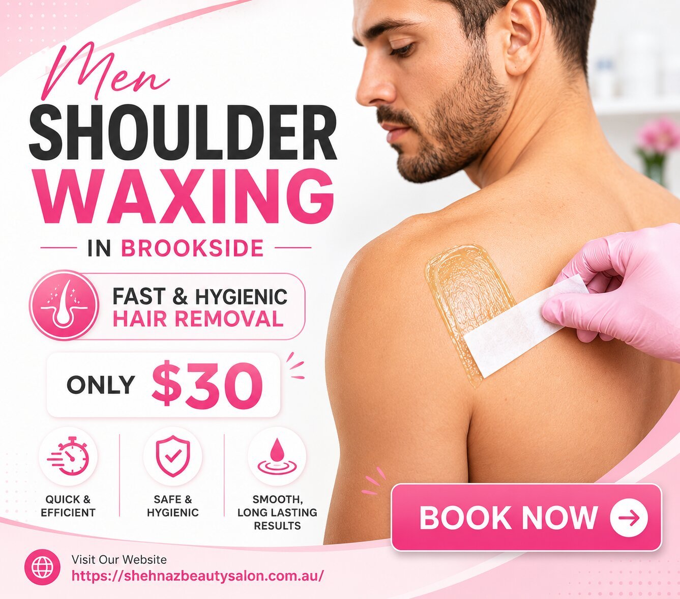 Men Shoulder Waxing in Brookside
